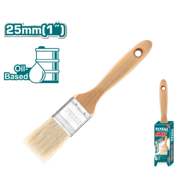 ЧЕТКА ЗА ФАРБАЊЕ 25mm ДРВЕНА РАЧКА TOTAL THT84012