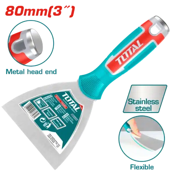 ШПАКЛА 80mm НЕРЃОСУВАЧКИ ЧЕЛИК TOTAL THT83806