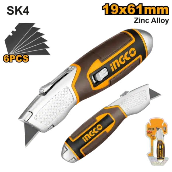 СКАЛПЕР АЛУMИНСКИ 61X19mm +6 СЕЧИВА INGCO HUK618