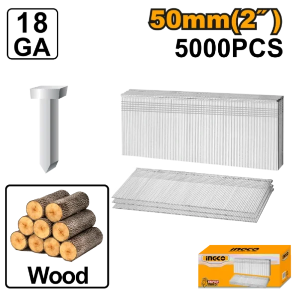 МУНИЦИЈА 18GA 50mm ШАЈКИ ИГЛИЦИ 5000 П. INGCO ANA18501