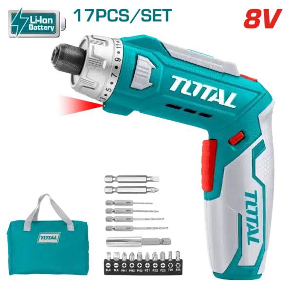 МИНИ ШТРАФИЛИЦА 8V ВГРАДЕНА БАТЕРИЈА TOTAL TSDLI0801