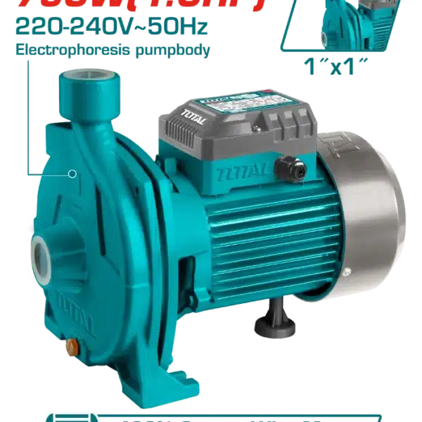 ЦЕНТРИФУГАЛНА ПУМПА ЗА ВОДА 750W TOTAL TWP27506