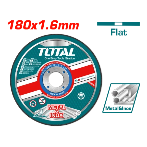 БРУСЕН КАМЕН 180x1.6mm МЕТАЛ И ИНОКС TOTAL TAC2211802