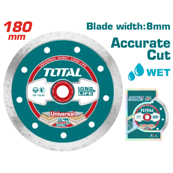 ДИЈАМАНТСКИ ДИСК 180mm УНИВЕРЗАЛЕН ACCURATE CUT TOTAL TAC2121803