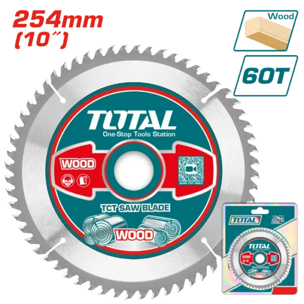 ПИЛА ЗА ЦИРКУЛАР 254mm 60T ДРВО TOTAL TAC231723