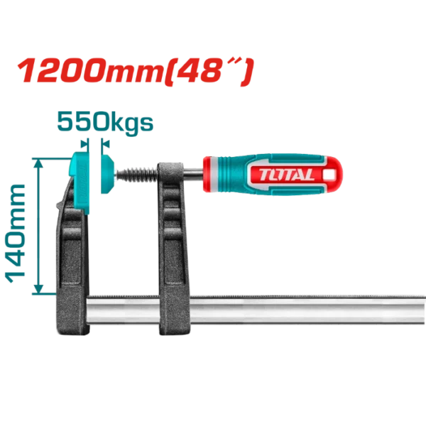 СТОЛАРСКА СТЕГА ТИП F 140x1200mm TOTAL THT1321402