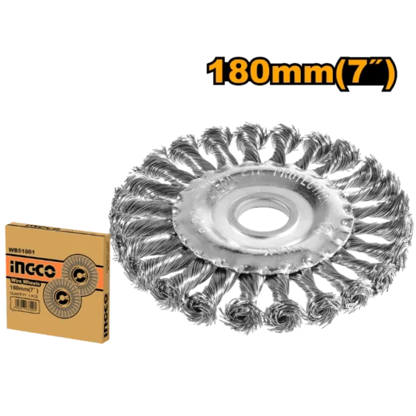 ЧЕТКА МЕТАЛНА ЗА ТРИМЕР 180mm INGCO WB51801