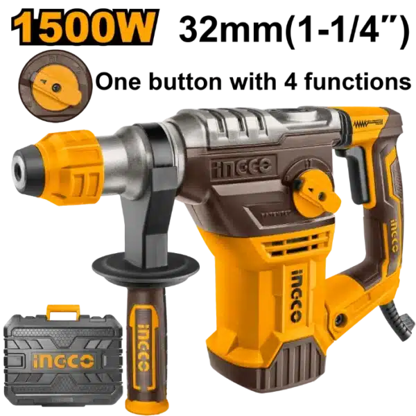 ЕЛЕКТРИЧЕН ЧЕКАН ДУПЧАЛКА SDS+ 1500W 5.5J INGCO RH150068