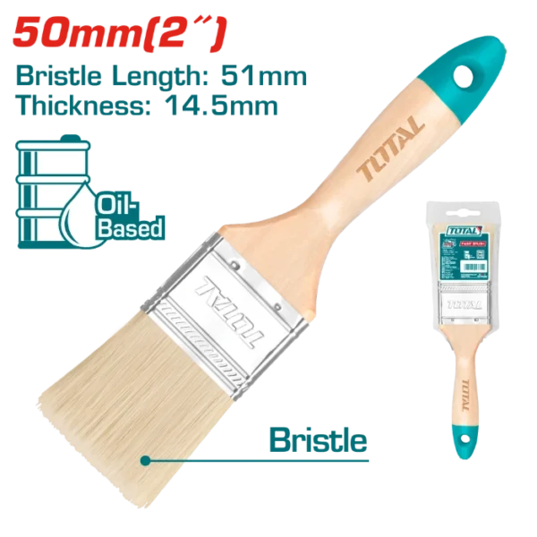 ЧЕТКА ЗА ФАРБАЊЕ 50mm ДРВЕНА РАЧКА TOTAL THT84021