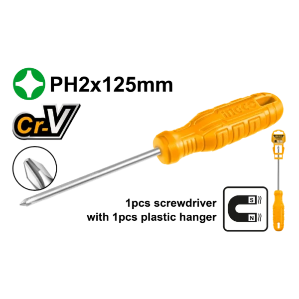 ШТРАФЦИГЕР ЖОЛТ PH2x125mm INGCO HS58PH2125P
