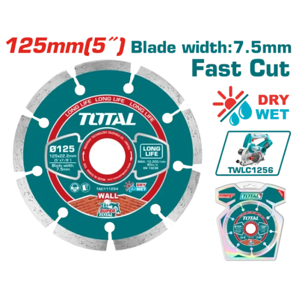 ДИЈАМАНТСКИ ДИСК 125mm ЗА TWLC1256  FAST CUT TOTAL TAC111254