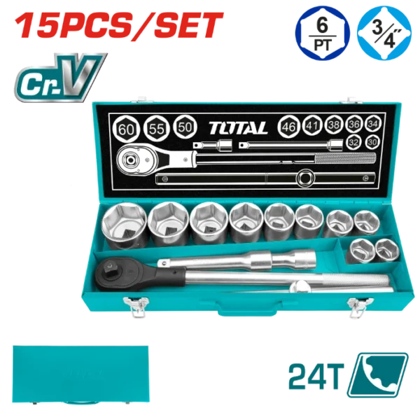 КРЦКАЛА СЕТ 15/1 3/4" 24T TOTAL THT341151