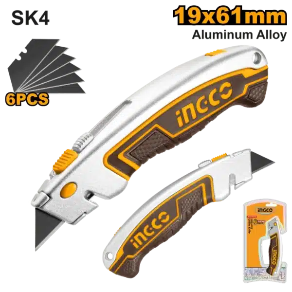 СКАЛПЕР 61X19mm SK4 +6 СЕЧИВА INGCO HUK6128