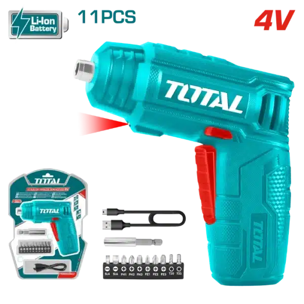 МИНИ ШТРАФИЛИЦА 4V ВГРАДЕНА БАТЕРИЈА TOTAL TSDLI0402