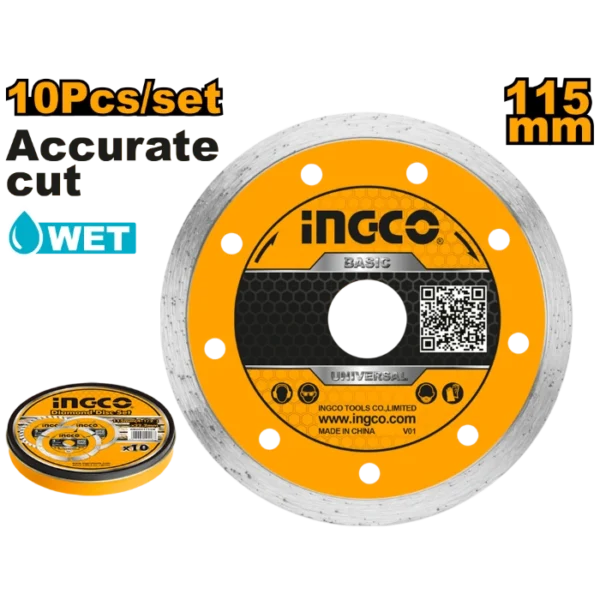 ДИЈАМАНТСКИ ДИСК ЗА ПЛОЧКИ 115mm BASIC INGCO DMD021152M