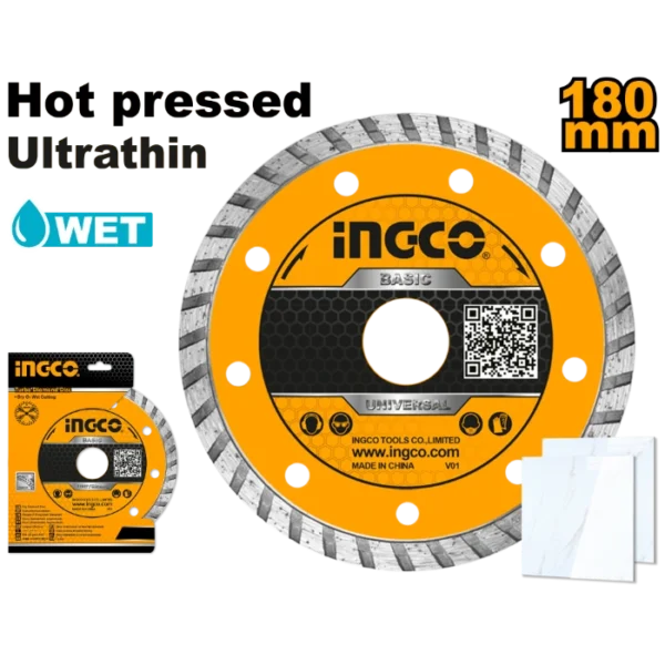 ДИЈАМАНТСКИ ДИСК 180mm ULTRATHIN INGCO DMD031802HT