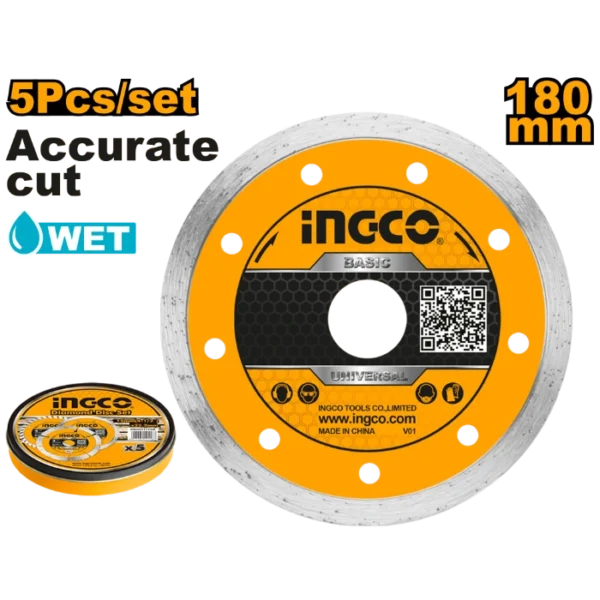ДИЈАМАНТСКИ ДИСК ЗА ПЛОЧКИ 180mm ACCURATE CUT INGCO DMD021802M
