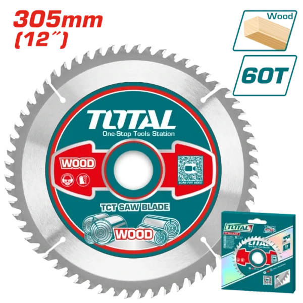 ПИЛА ЗА ЦИРКУЛАР 305mm 60T ДРВО TOTAL TAC231923
