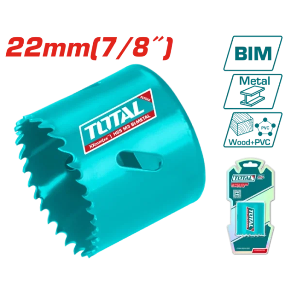 КРУЖНА ПИЛА ЗА МЕТАЛ 22mm TOTAL TAC410221