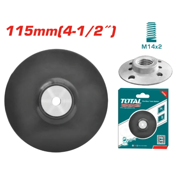 ДРЖАЧ ПОДЛОГА ЗА ПОЛИРАЊЕ ЗА БРУСИЛКА 115mm TOTAL TAC7111151