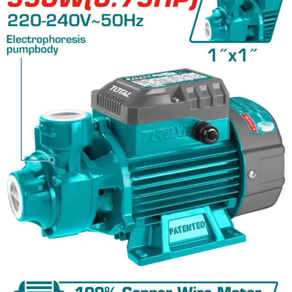 ЦЕНТРИФУГАЛНА ПУМПА ЗА ВОДА 0.55KW TOTAL TWP15506