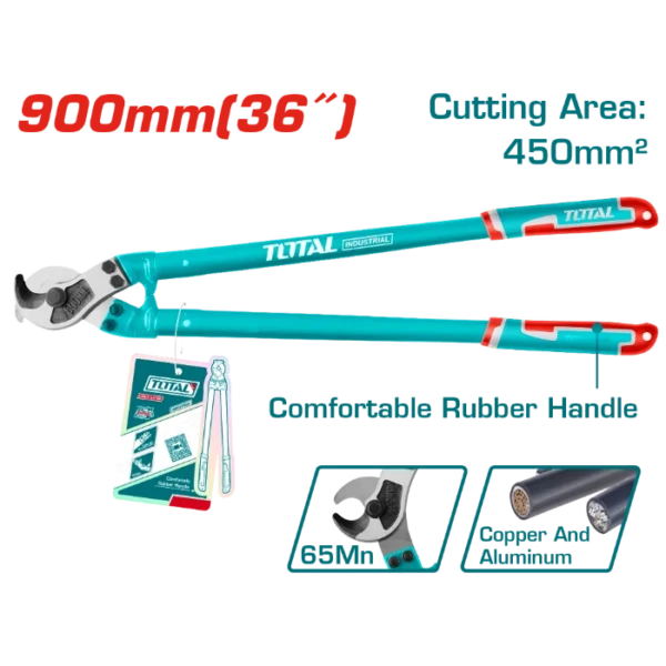 КЛЕШТА ЗА СЕЧЕЊЕ КАБЕЛ 900mm (36") ДО 450mm2 TOTAL THT115362