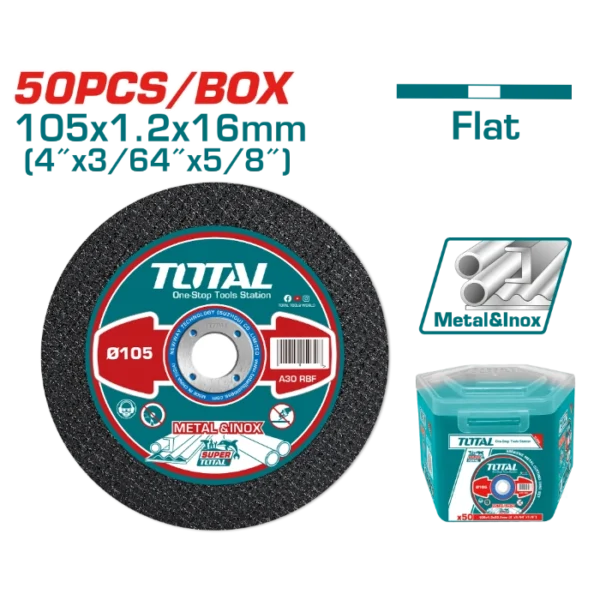 БРУСЕН КАМЕН СЕТ 50/1 105x1.2x16mm МЕТАЛ И ИНОКС TOTAL TAC22110550