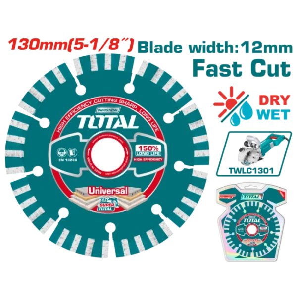ДИЈАМАНТСКИ ДИСК 130mm ЗА TWLC1301 БЕТОН TOTAL TAC2111301