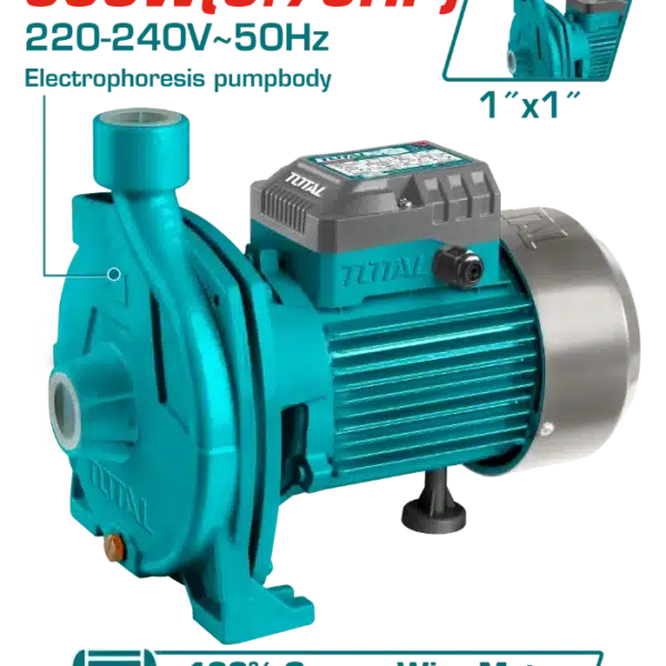 ЦЕНТРИФУГАЛНА ПУМПА ЗА ВОДА 550W TOTAL TWP25506