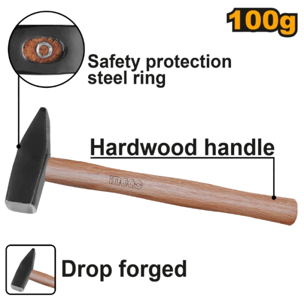 ЧЕКАН ДРВЕНА РАЧКА 100GR INGCO HMH040100