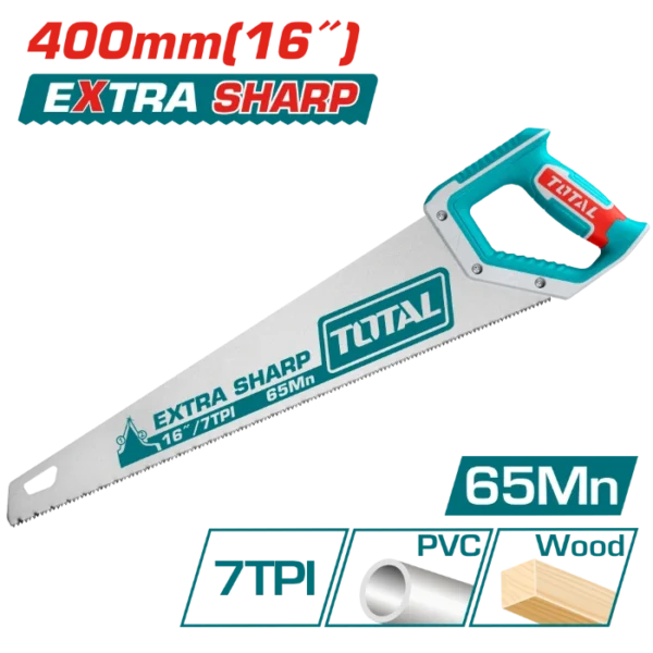 РАЧНА ПИЛА 400mm ЗА ДРВО И ПЛАСТИКА TOTAL THT55400