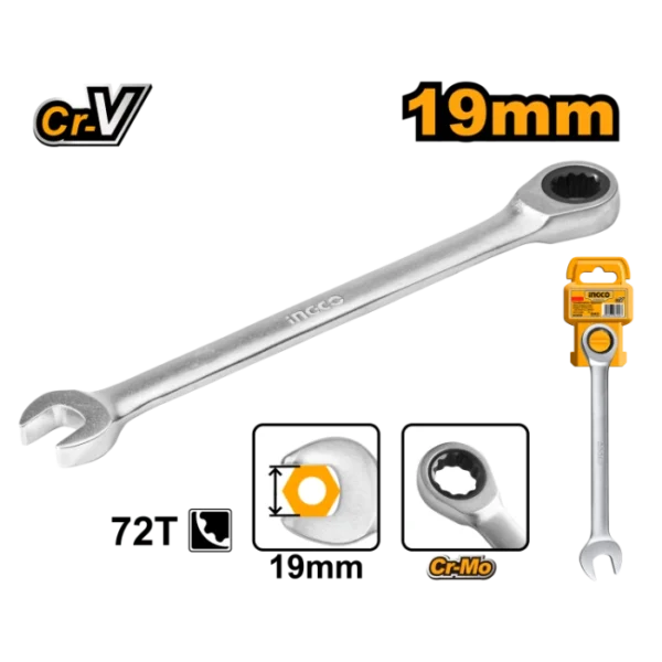 КЛУЧ КРЦКАЛКА 19mm O-U INGCO HCSPAR191