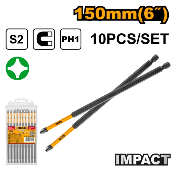 БИТ ДОЛГ PH2 -150mm-SET10/1 INGCO SDBIM11PH263