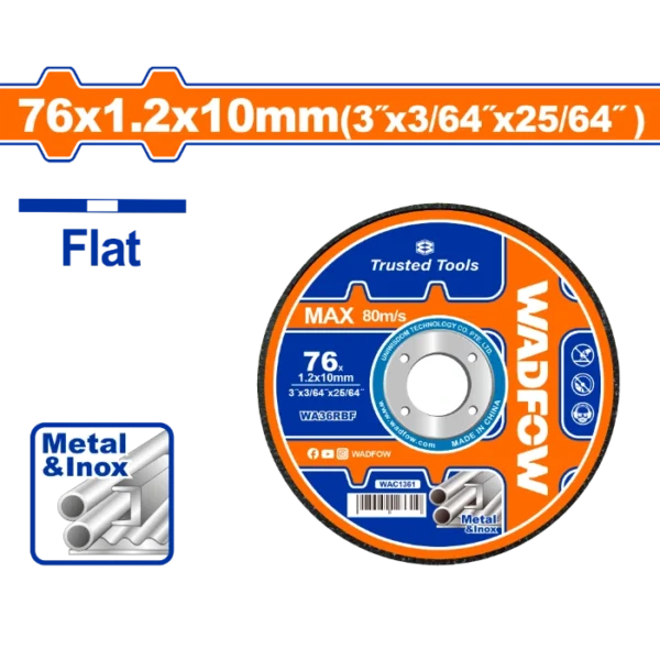БРУСЕН КАМЕН 76x1.2mm МЕТАЛ & ИНОКС WADFOW WAC1361