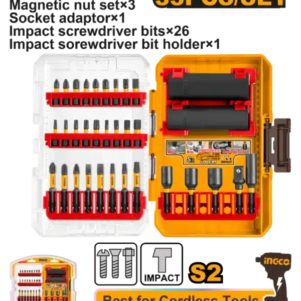 БИТОВИ СЕТ + НАСТАВАК 33/1 INGCO AKDL63306