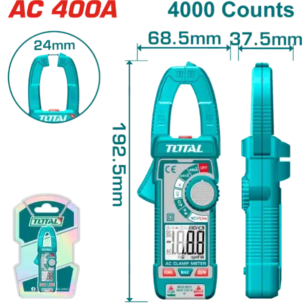 АМПЕР КЛЕШТА ДИГИТАЛНА TOTAL TMT762001