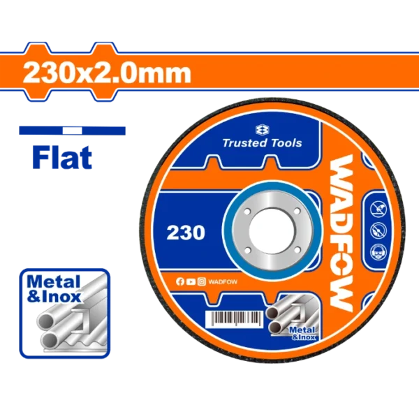 БРУСЕН КАМЕН 230x2.0mm ЗА МЕТАЛ & ИНОКС WADFOW WAC1397