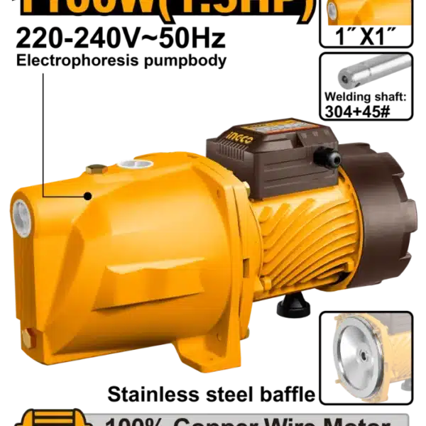 ВАКУМ ПУМПА ЗА ВОДА 1.1KW 1" INGCO JP110068