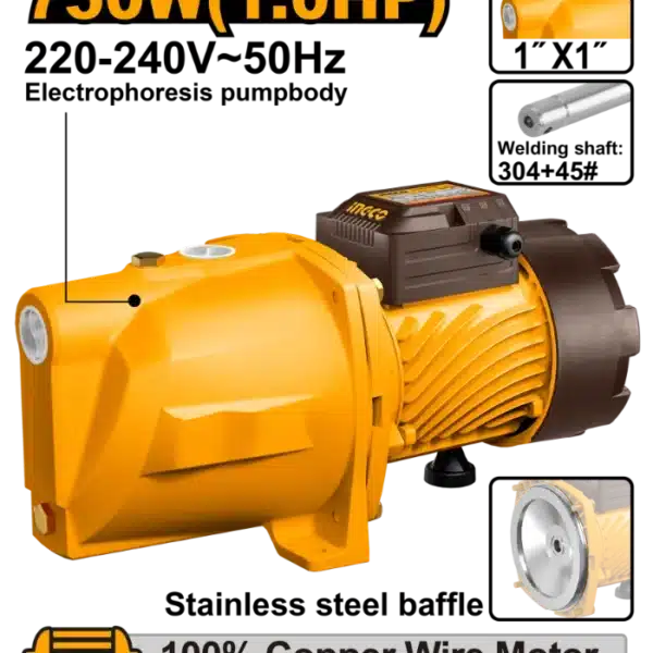 ВАКУМ ПУМПА ЗА ВОДА 0.75KW 1" INGCO JP075068