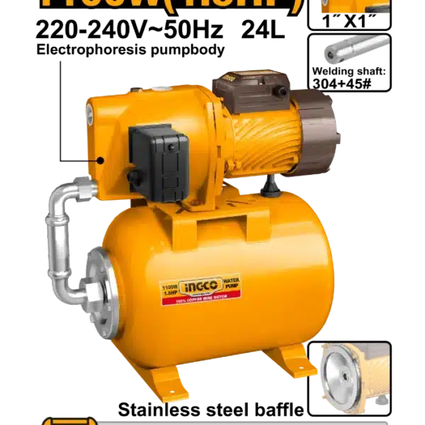 1.1КW ПУМПА ЗА ВОДА ХИДРОФОР INGCO JPT110068