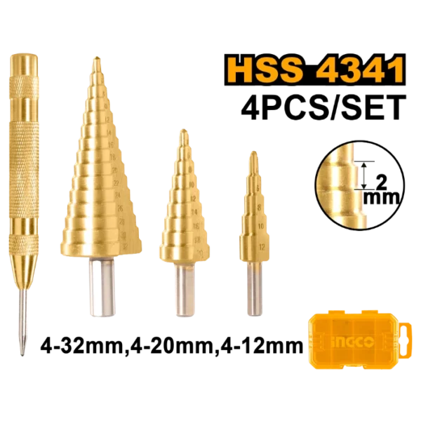 БУРГИИ СКАЛЕСТИ СЕТ 4/1 INGCO AKSDS2041