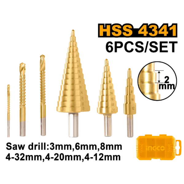 БУРГИИ СКАЛЕСТИ СЕТ 6/1 INGCO AKSDS2061