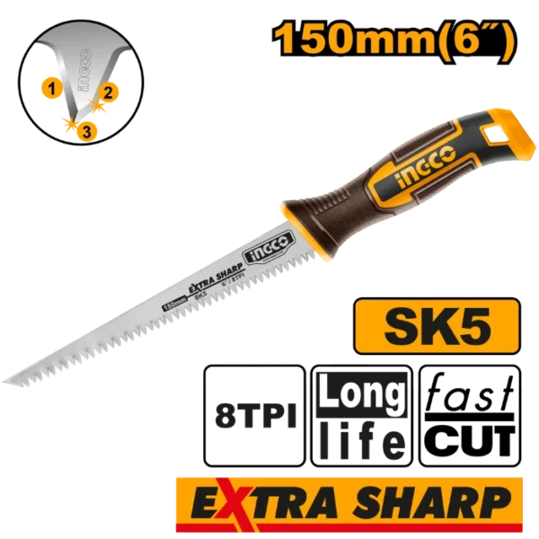 РАЧННА ПИЛА ЗА ГИПСКАРТОН 150mm INGCO HWBSW1506