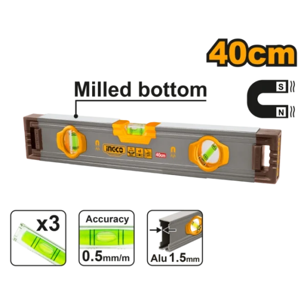 ВАСЕР ВАГА ЛИБЕЛА СО МАГНЕТ 40CM INGCO HSL38040M