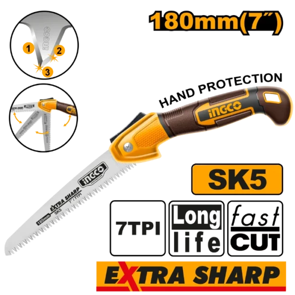 РАЧНА ПИЛА НА ПРЕКЛОП 180mm INGCO HFSW1806