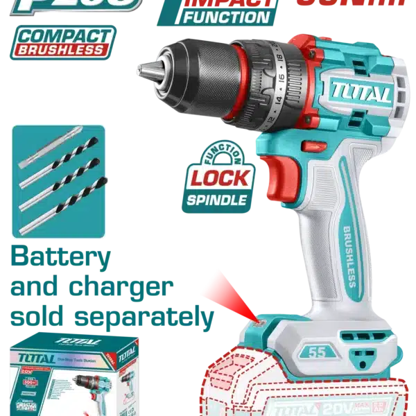 ШТРАФИЛИЦА 55Nm 20V СОЛО БЕЗ БЕЗ БАТЕРИИ TOTAL TIDLI205581