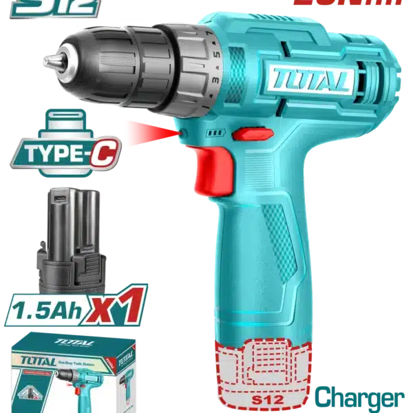 ШТРАФИЛИЦА 20Nm 12V 1x1.5Ah БАТЕРИЈА TOTAL TDLI12428
