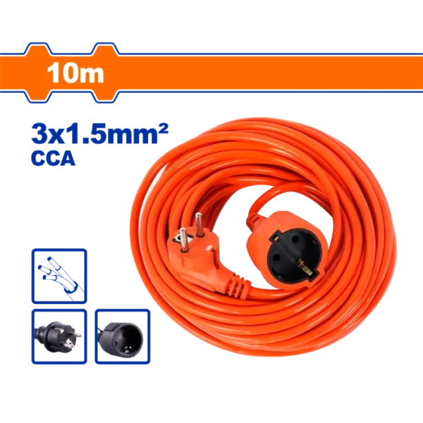 ПРОДОЛЖЕН КАБЕЛ 3x1.5mm2 10M WADFOW WEJAG03
