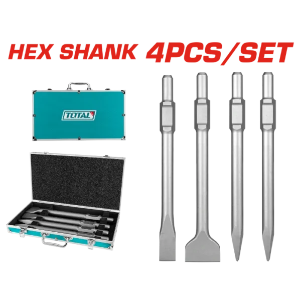 СЕТ 4/1 ДЛЕТА SDS HEX 30mm TOTAL TAC0304375