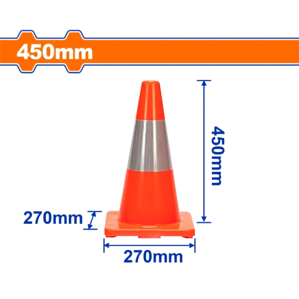 БАРИЕРА ЗА ПАРКИНГ СООБРАЌАЕН КОНУС 45CM WADFOW WYJ1A45